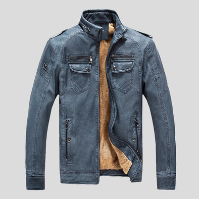 Fleece Leather Jacket