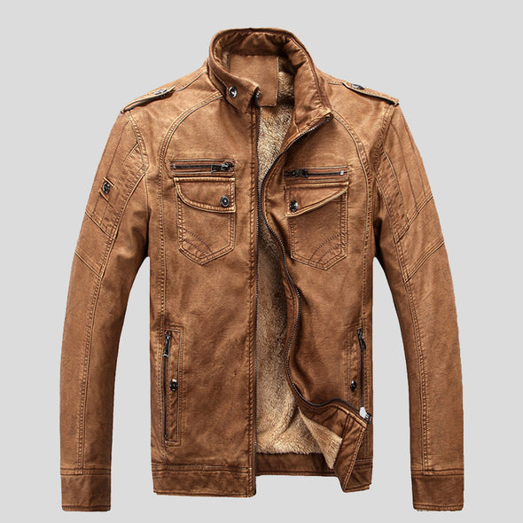 Fleece Leather Jacket