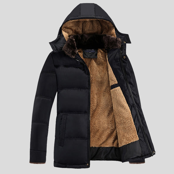 Padded Fleece Parka Coat