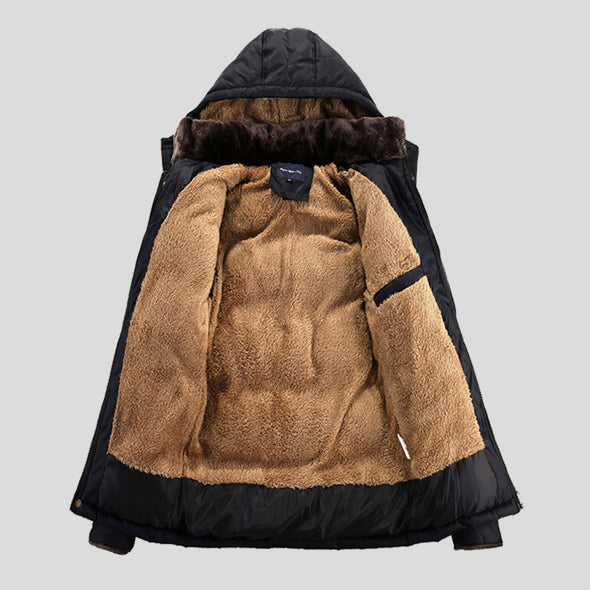 Padded Fleece Parka Coat